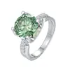 Anillo de Plata de Ley S925 con Moissanita de Venta Caliente Transfronteriza Cabeza de Toro Anillo para Mujer Anillo de Pareja Propuesta Regalo de Boda Joyería