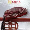 Pieza de Mango de Lagarto Tallado de Palo de Rosa, Accesorio de Coche Portátil, Lagarto de Bambú