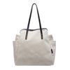 Bolsa de Lona de Moda Simple de Gran Capacidad para Mujer 2025 Nueva Clase Compras Bolso de Hombro Viajero Bolso Tote Portátil