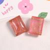 Zhen Tu Transparente Completamente Hilo Dorado Tipo Seda Rosa Melocotón Corazón Redondo Accesorios de Resina DIY para Pendientes, Pinzas para el Cabello y Materiales para Fundas de Teléfono