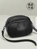 Bolsa de Couro Bovino de Primeira Camada para Mulheres, Zíper de Três Camadas, Nova Moda 2026 Bolsa de Ombro de Couro Genuíno, Bolsa Transversal, Bolsa Pequena Casual