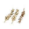 Acessórios de Joia Estilo Antigo Pingente de Galho de Salgueiro em Bronze Fundido Enfeite Pendente Material para Acessório de Cabelo de Noiva 11*45mm Joia Estilo Chinês