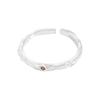 606 Estilo K Ins Nicho Diseño de Lujo Accesible Normcore Textura Plisada Circonita Anillo Fino Plata Esterlina S925 Anillo para Mujer