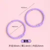 Hema Color Macarrón Pintura para Hornear Cadena de Cuatro Secciones Llavero Hecho a Mano DIY Cadena de Extensión Accesorios de Cadena Metálica Venta al por Mayor