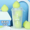 Esponja de Maquillaje de Durazno No Absorbe Polvo Esponja de Fruta Durazno Puff de Maquillaje En Caja Se Hidrata para Expandir Esponja de Maquillaje Sin Látex