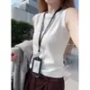 Regata Simples Estilo Americano para Mulheres, Adequada para Primavera, Outono e Inverno, Peça Básica Estilosa para Usar por Baixo, Top Básico Liso Sem Mangas