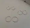Pendientes de Aro Retorcido de Plata S925 de Silver House, Estilo Minimalista, Pendientes Únicos y Hermosos con un Diseño de Nicho
