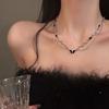 Collar de Perlas Shijia 2025 Nuevo Nicho de Lujo Ligero de Alta Gama Elegante Joyería de Plata Versátil Cadena para Clavícula con Colgante Superpuesto