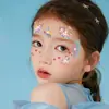 Adesivos de Rosto de Animal com Glitter Fofos Decoração Facial Descartável para Festa Infantil Tatuagem Temporária à Prova d'Água e Suor