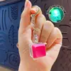 Llavero colgante de Tetris de nueve teclas de moda en colores macaron, accesorio de juguete de botón para aliviar el estrés, venta al por mayor