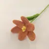 Hilo de Ganchillo Flor de Tulipán Abierta Floreciendo Ramo Producto Terminado Arreglo Floral de Simulación Jarrón con Ramo Regalo