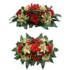 A guirlanda de Natal mais vendida da Amazon apresenta flores vermelhas artificiais, pinhas, bico-de-papagaio, barco dragão e flocos de neve para decoração de Natal