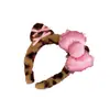 Estilo Japonés Brillante Serie PikarPika Ji Valle Astringente Leopardo Sexy Gatito Lazo Orejas de Gato Diadema de Peluche