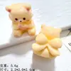 Lindo Gato con Lazo Estéreo Accesorios de Resina DIY Pegamento de Crema Llavero de Coche Hecho a Mano Colgante Pequeño Venta al Por Mayor