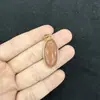Collar de Cobre con Colgante de Piedra Semipreciosa de Cristal Natural 15*30mm Borde Ovalado Envuelto Forma de Medio Huevo Joyería al por Mayor
