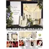 Banquete de Compromiso Minimalista Estilo Coreano Juego Completo de Decoraciones con un Toque de Lujo, Pared de Fondo para Ambiente de Boda de Cartón Kt Blanco de Nicho