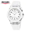 Reloj de Cuarzo Time Beauty Caja Transparente Moda para Mujer Reloj de Cuarzo Impermeable Reloj para Mujer Simple Reloj para Estudiante Hombre