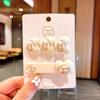 Clip para el cabello de lana de cordero coreano de otoño e invierno para mujer, clip para el cabello de dibujos animados de oso de amor, clip para el cabello para flequillo y cabello suelto, accesorios para el cabello geométricos lindos