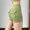 Pantalones de yoga sexys de tres puntos para mujer, de cintura alta y con bolsillos, para el trabajo, deportivos y de fitness, para primavera y verano