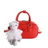Bolsa de Mão Elegante e Simples para Mulheres, Nova Tendência Inverno 2025 Texturizada Versátil Bolsa Bowling de Ombro Transversal