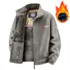 Chaqueta cruzada TK al por mayor, talla grande, con forro polar, estilo deportivo para parejas, abrigo cálido con capucha estilo noruego