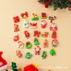 Nuevo Llavero Colgante de Muñeco de Nieve Navideño Transparente de Resina con Purpurina Accesorios para Joyería DIY Materiales al por Mayor