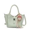 Bolsa Tote Portátil de Cor Sólida Feminina 2025 Nova Estilosa Versátil Fashionável Bolsa de Ombro Sob o Braço Bolsa Balde de Trabalho Cruzada