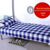 Cama de três peças Classe A dormitório estudante algodão azul cinza branco xadrez algodão único lençol de cama capa de colcha