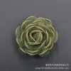Versão coreana de flor de borda queimada de organza de camada dupla 7cm tecido tridimensional feito à mão diy camélia acessórios de vestuário acessórios de cabelo