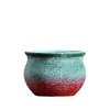 06 Vasos de Flores Suculentas Mediterrâneas de Tamanho Médio para Uso Doméstico, Cerâmica Grossa Criativa Cerâmica Vasos de Barro Vermelho Vintage Bandeja de Flores Atacado