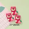 Oso Pequeño de Bayas Lindo Diversión Infantil Hecho a Mano DIY Pegamento de Crema Funda para Teléfono Pasador Pasador Joyería Accesorios de Resina Venta al por Mayor