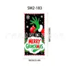 Cortina de Porta de Natal da Amazon 2026 Tecido de Fundo Grinch Decoração de Feriado de Natal Vermelho e Verde Bandeira Pendurada de Banner de Porta