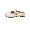 Meias-pantufas Fechadas Planas Estilo Francês 2026 Nova Coleção Primavera Simples com Uma Tira Sandálias Mary Jane Birkenstock
