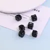 Contas acrílicas 3D em formato de queijo quadrado, coloridas como doces, de 10mm, para correntes de celular e acessórios feitos à mão com miçangas DIY