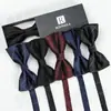 Pajarita Formal para Hombre Color Borgoña Patrón Borgoña Pajarita de Novio Masculina Boda Padrino Pajarita Doble Femenina Negra
