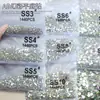 Rhinestones Planos AB Super Brillantes para Uñas al por Mayor, Accesorios para Nail Art, Paquete Completo de 1440 Rhinestones Redondos de Vidrio para Decoración de Uñas