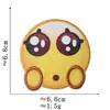 Pegatinas de Tela con Expresiones de Emoji Accesorios para Ropa Calcomanías Decorativas Parches Divertidos Serie de Insignias Redondas Lindas de Smiley