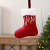 Novo pingente de decoração de luva de Natal vermelha transfronteiriça Ornamento para árvore de Natal DIY Meia e chapéu pendurados Decoração