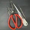 Ferramentas de tecelagem de Rattan ponta de agulha para corda de rattan faca de alavanca de aço inoxidável fecho de cremalheira fivela faca de alavanca faca de pegar luva conector de fio de aço