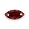 Anillo Huagang gema doble agujero ojo de caballo Granate circón superficie del anillo piedra desnuda forma de hoja artificial CZ piedra blanca superficie del anillo perforación