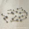 Acero Inoxidable 316 en Blanco DIY Rosca Externa Bola Redonda 16g Perno para Lengua Arete G23 Aleación de Titanio Accesorios de Joyería para Perforación