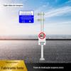 Poste de Sinalização de Trânsito de Suspensão Única para Rodovia, Poste Tipo F Cantilever para Estrada, Coluna de Placa, Poste Indicador, Refletivo