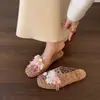 Zapatos de Cristal Coreanos para Mujer, Medias Zapatillas Planas de Punta Cerrada, Zapatos de Gel Transparentes Calados de Malla de Pescado, Zapatos sin Cordones