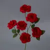 Seis Cabeças 8cm Rosa Salão de Casamento Corredor Arranjo de Flores Decoração Flor de Seda Casa Hotel Conjunto Flor Artificial Fabricante Atacado