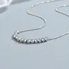 Collar Fragmentado de Plata de Ley 925 para Mujer, Estilo Nuevo con Diseño Único, Cadena para Clavícula, Estilo Minimalista, Joyería de Plata Elegante de Nicho