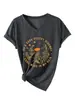 En una Carretera Oscura y Desierta Amazon Wish Sitio Independiente Moda Casual Camiseta de Manga Corta con Cuello en V para Mujer