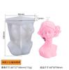 Molde de silicona para velas de aromaterapia con diseño de chica romántica francesa con los ojos vendados, molde de yeso para jabón hecho a mano.