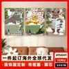 Estilo Ins Nórdico Pintura Decorativa de Flores para Sala de Estar Pequena Fresca Pintura em Tela para Entrada Núcleo Nicho Pintura para Pendurar em Restaurante Aconchegante