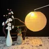 Ano Novo Branco Papel Pintado à Mão DIY Criativo Tarefa de Jardim de Infância Caligrafia Artesanato Adereços Portátil Luminoso Ornamento Pendurado