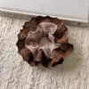 Diadema de lana para ceñir la cintura Otoño e Invierno, Diadema de encaje grande de alta gama, Cuerda para el pelo de doble capa estilo perezoso, Accesorio para el cabello